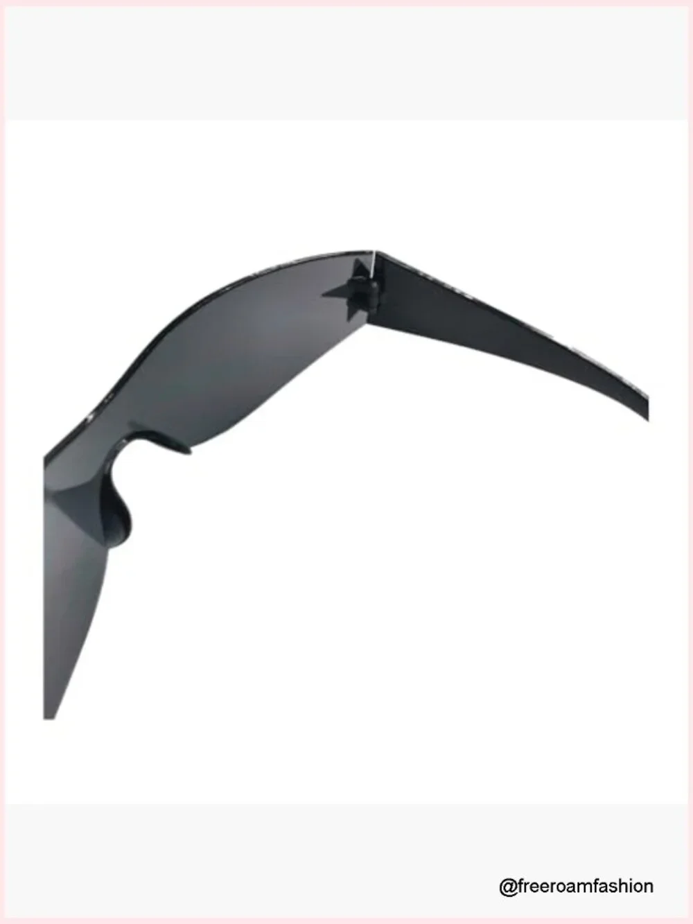 Rimless Y2K Wrap Around Oversized Frameless Trendy Sunglasses